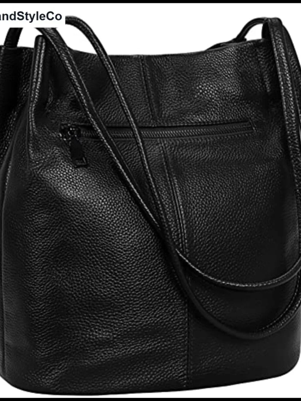 Genuine Leather Hobo Shoulder Bag with Magnetic Closure, Roomy Tote
